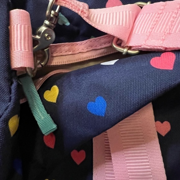 POTTERY BARN KIDS MACKENZIE LARGE DUFFLE BAG WITH HEART PATTERN NWT - Picture 11 of 11